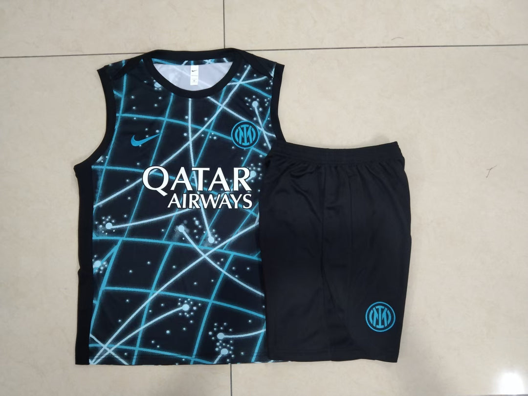 Kit Regata Inter de Milão 25/26 - Preto/Azul Elétrico
