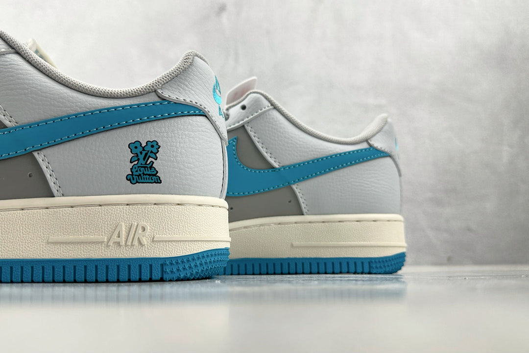 Nike Air Force 1 Louis Vuitton – Azul Claro/Cinza