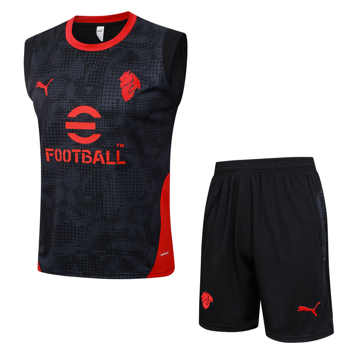Kit Regata AC Milan 25/26 - Preto/Vermelho