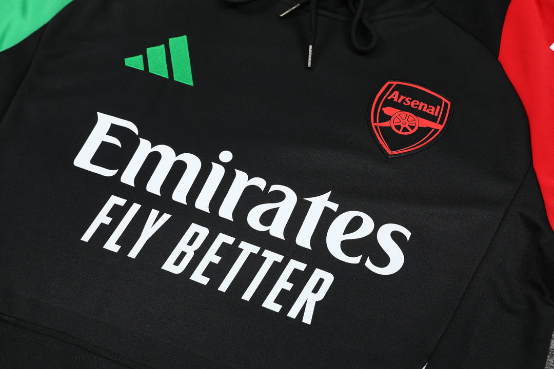 Conjunto Arsenal 2024/25 Preto - Capuz