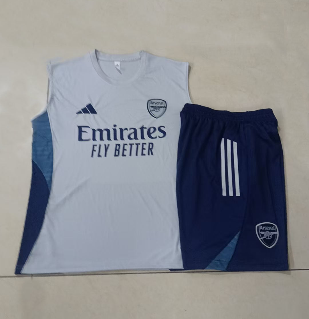 Kit Regata Arsenal 25/26 - Branco/Azul Marinho/Azul Aço