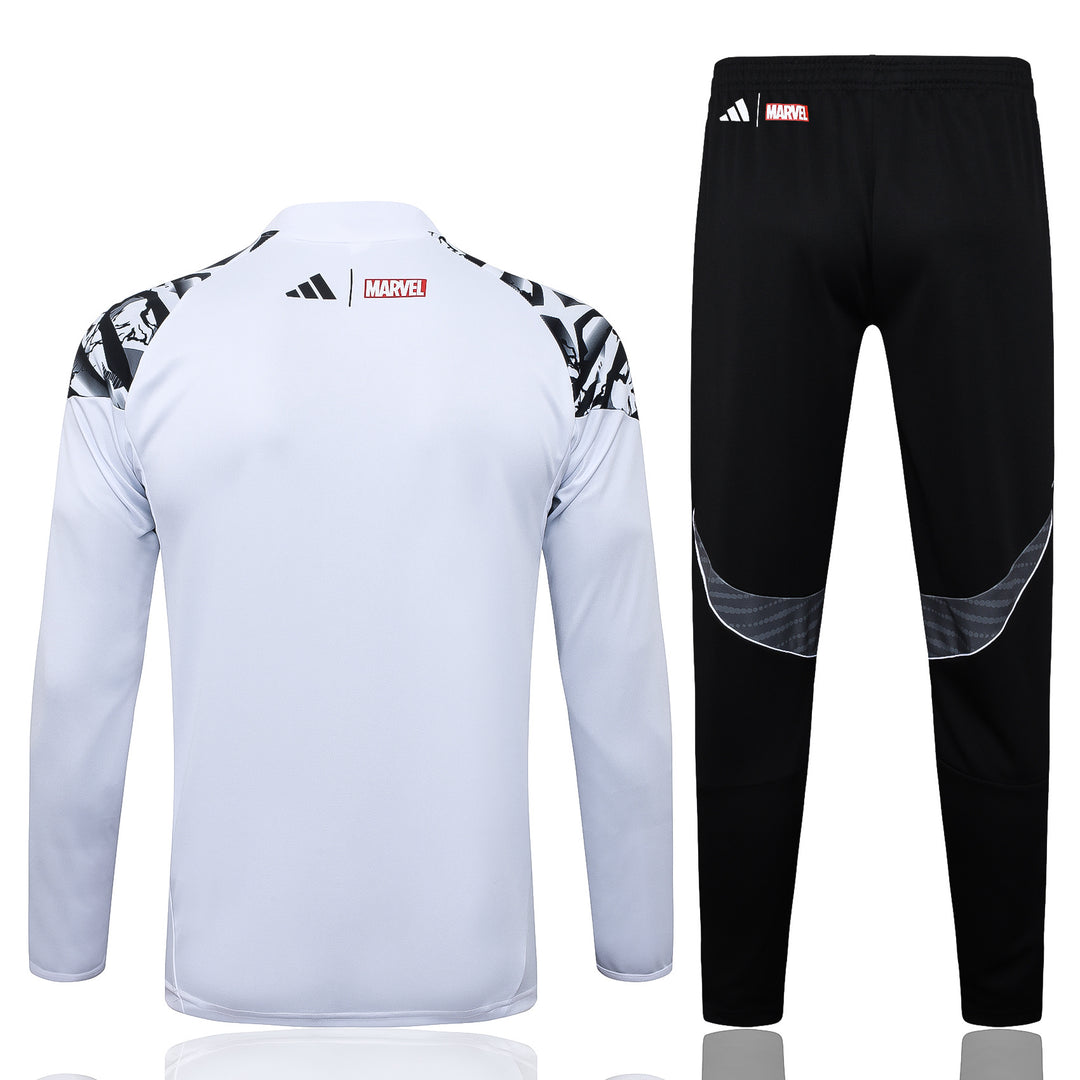 Conjunto Treino Real Madrid 25/26 - Branco Estampado