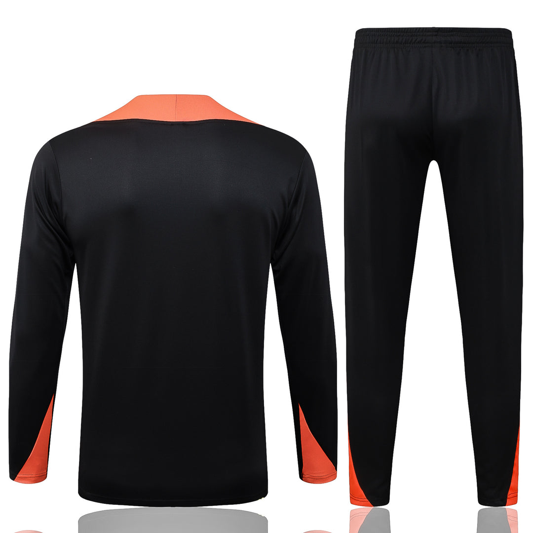 Conjunto Treino Brasil 25/26 - Preto/Salmão