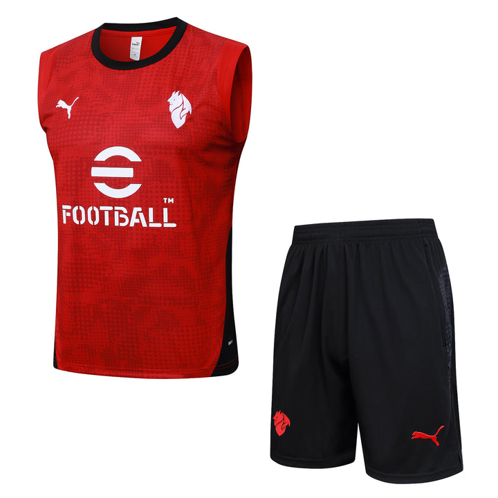 Kit Regata AC Milan 25/26 - Vermelho/Preto