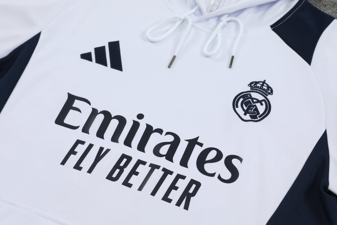 Conjunto Real Madrid 2024/25 Branco - Capuz