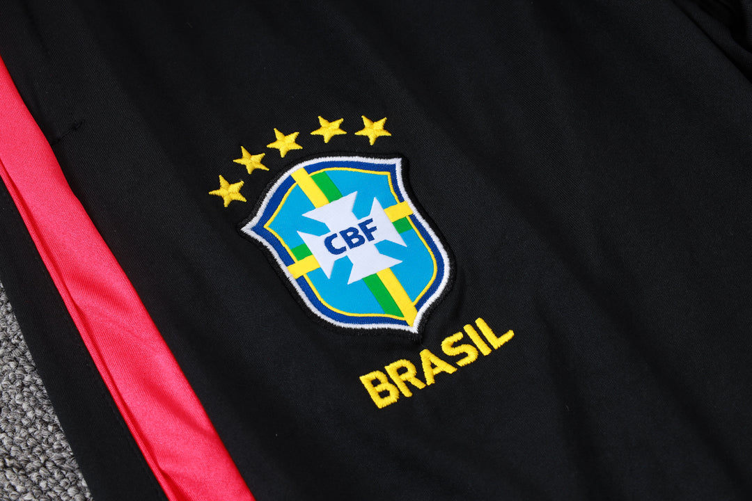 Conjunto Treino Brasil 26/27 - Preto/Vermelho