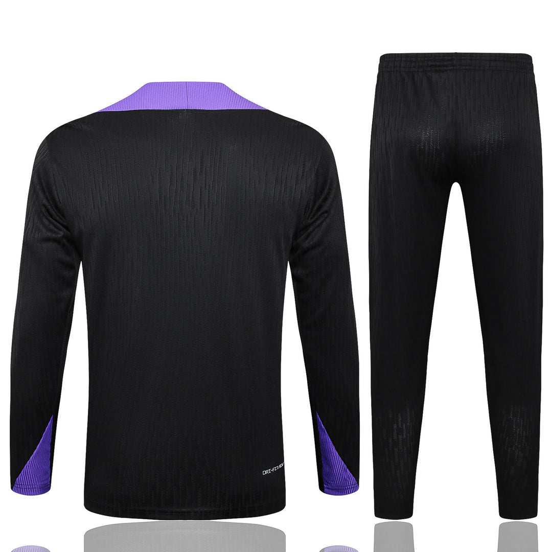 Conjunto Treino PSG 24/25 - Preto/Roxo