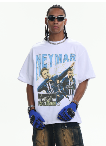 Camiseta Neymar PSG Oversized Masculina - Preto