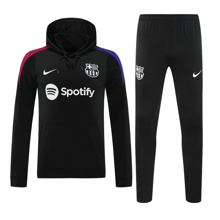 Conjunto Barcelona 2024/25 Preto II - Capuz