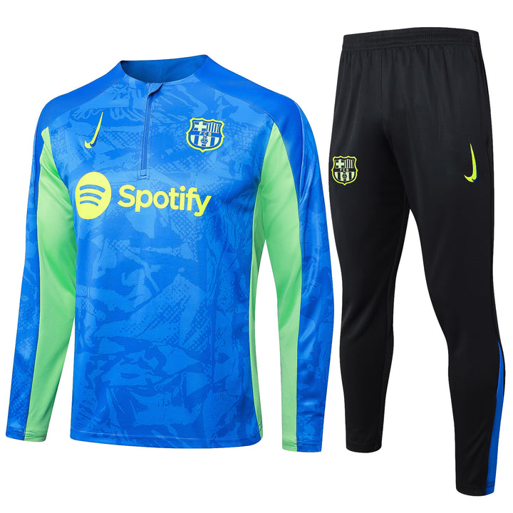 Conjunto Treino Barcelona 24/25 - Azul Claro/Verde Claro