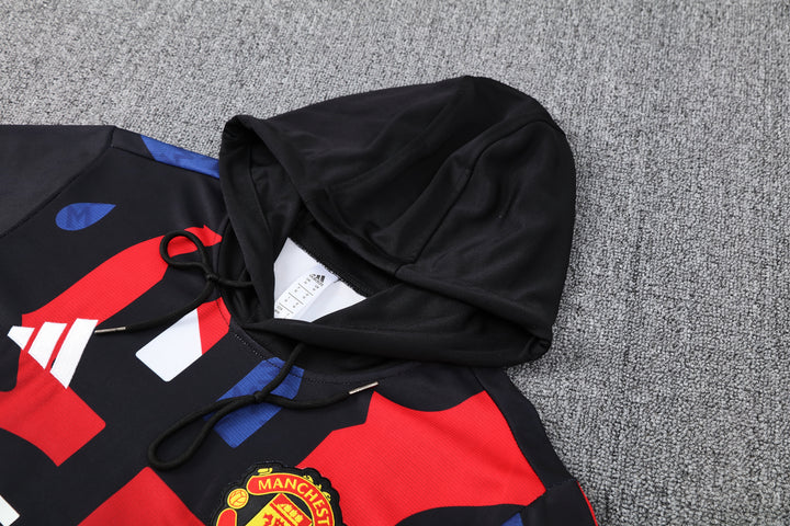 Conjunto Manchester United 2025/26 Preto II - Capuz