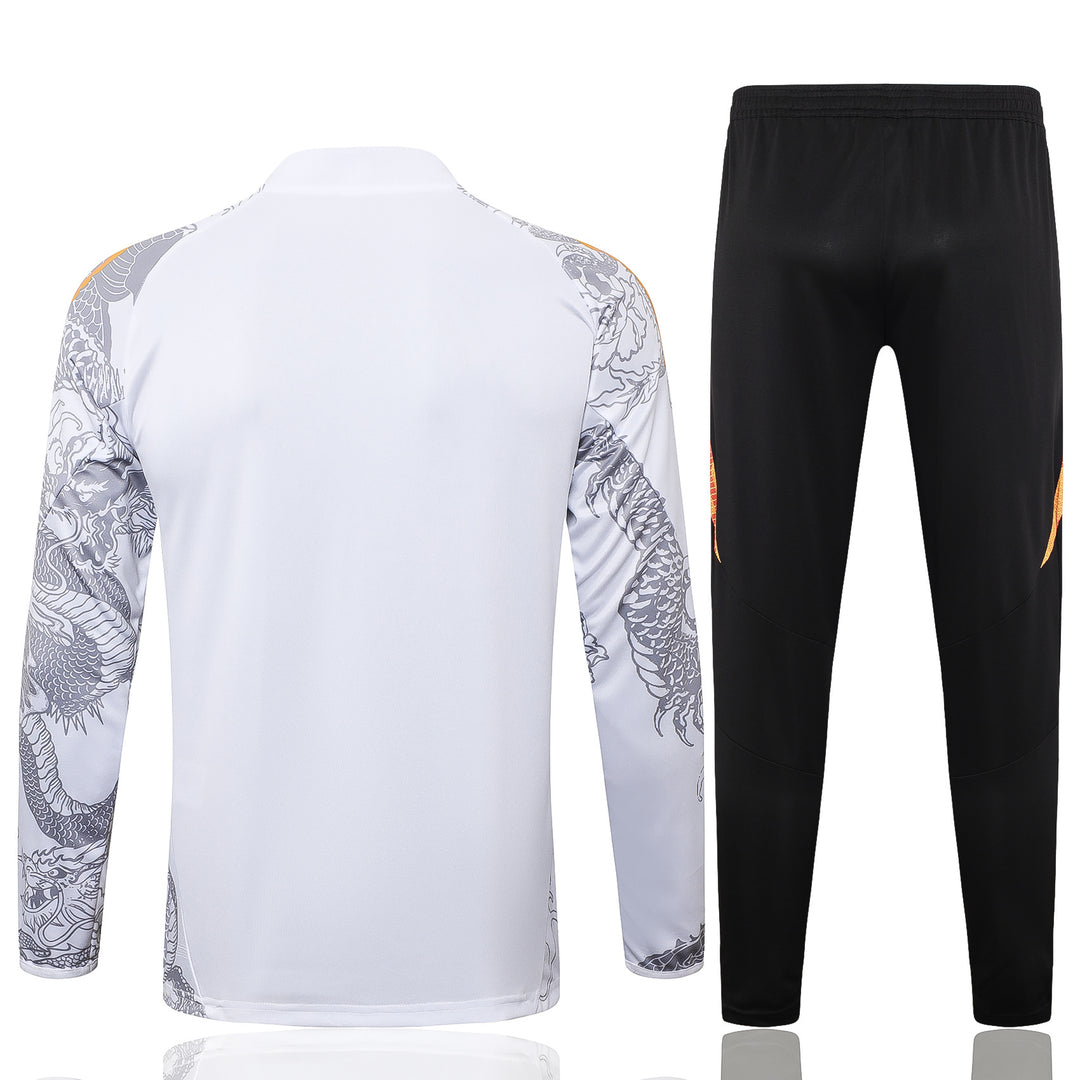 Conjunto Treino Real Madrid 24/25 - Branco/Cinza