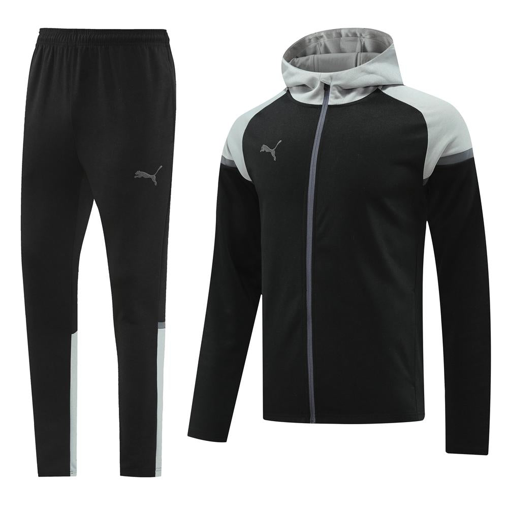 Conjunto Puma Tech Fleece - Preto/Cinza