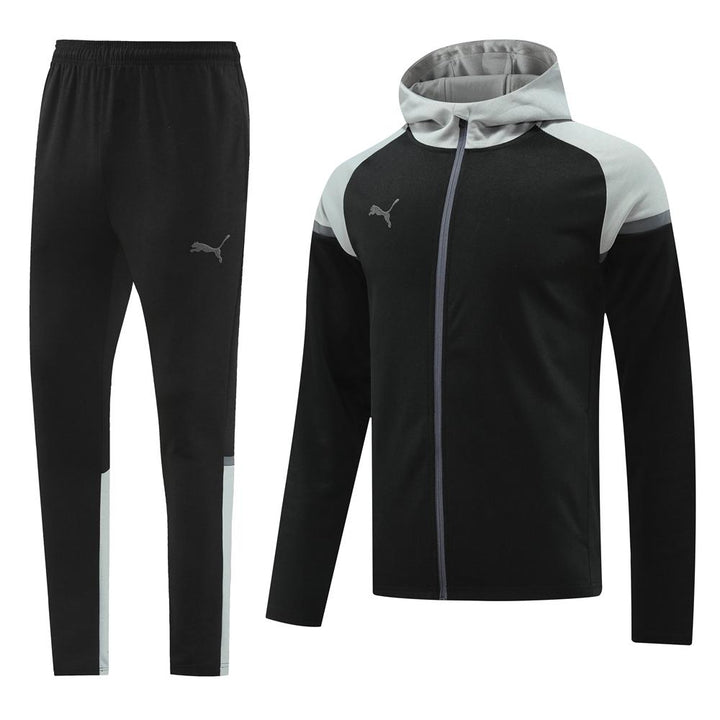 Conjunto Puma Tech Fleece - Preto/Cinza