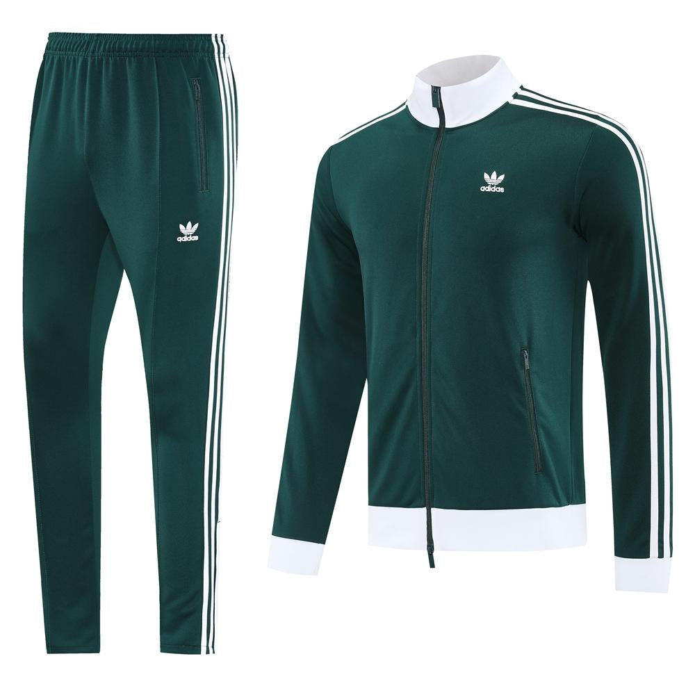 Conjunto Adidas Originals - Verde Escuro/Branco