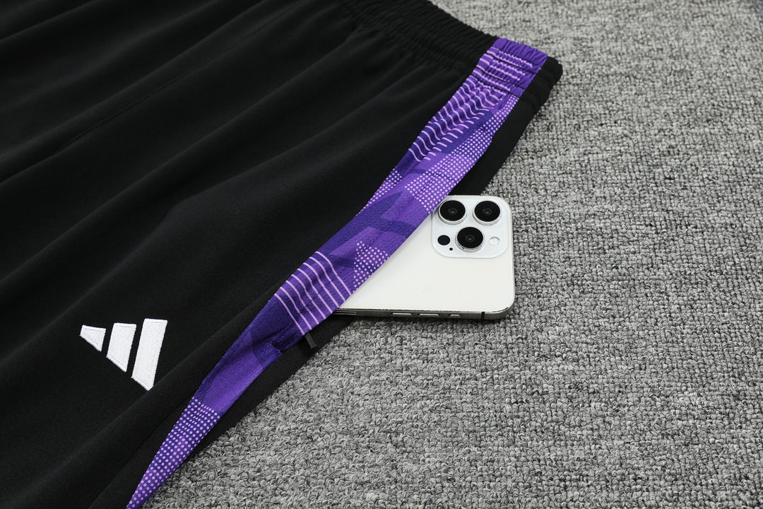 Conjunto Real Madrid 2024/25 Preto/Roxo - Capuz