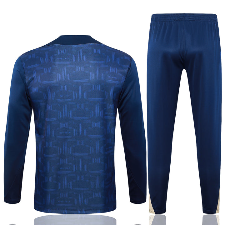 Conjunto Treino Barcelona 24/25 - Azul Marinho/Dourado