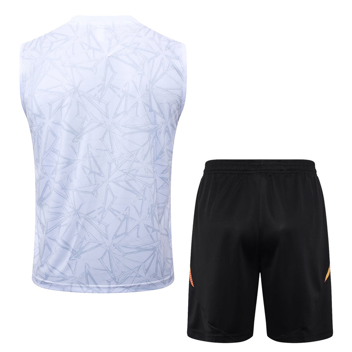 Kit Regata Real Madrid 24/25 - Branco/Preto/Laranja