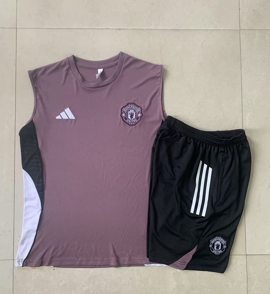 Kit Regata Manchester United 25/26 - Malva/Preto/Branco