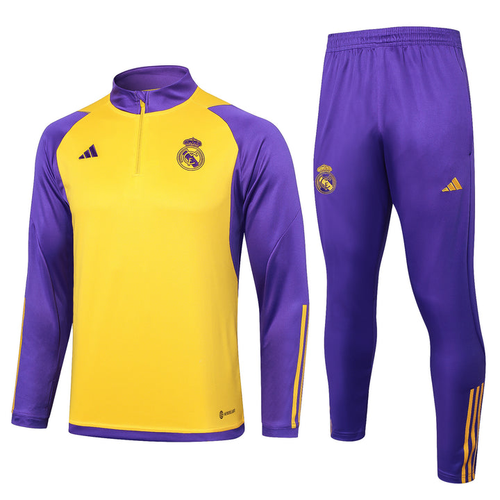 Conjunto Treino Real Madrid 23/24 - Roxo/Amarelo II