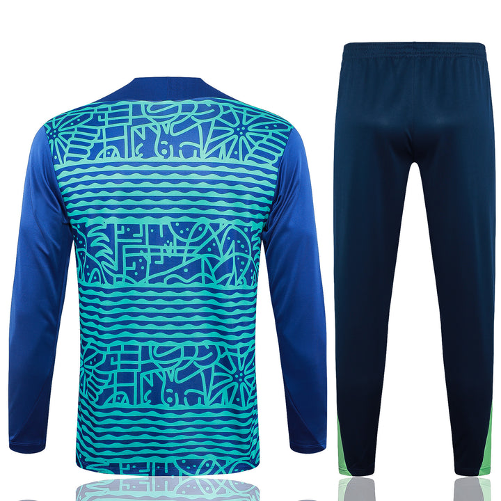 Conjunto Treino Brasil 24/25 - Azul Royal/Verde Água