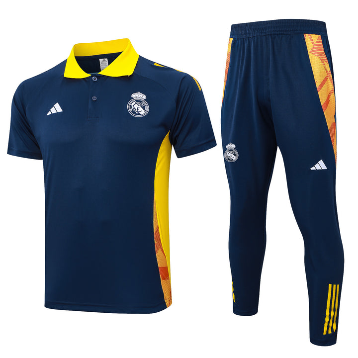 Kit Polo Real Madrid 24/25 - Azul Marinho/Amarelo