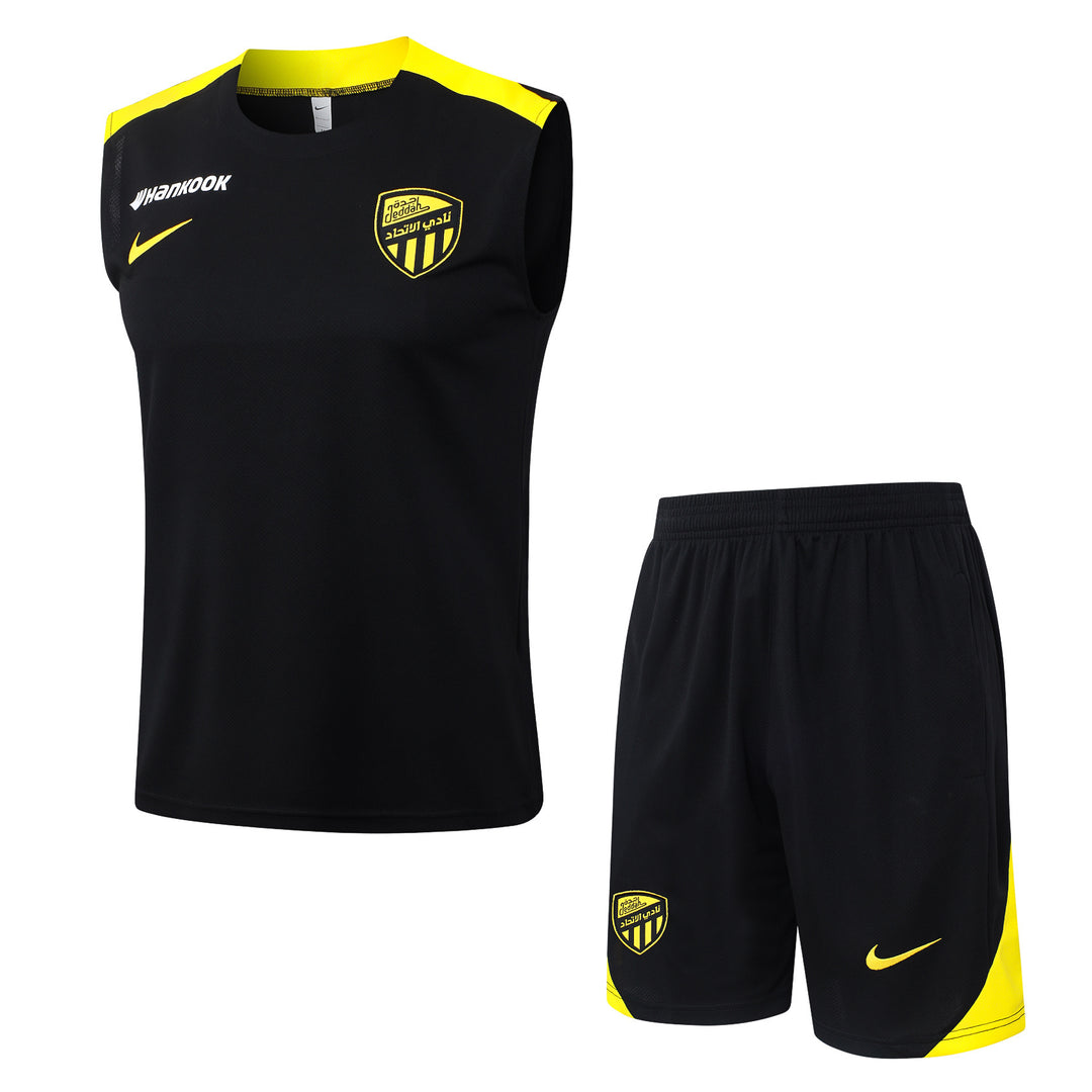 Kit Regata Al-Ittihad 25/26 - Preto/Amarelo