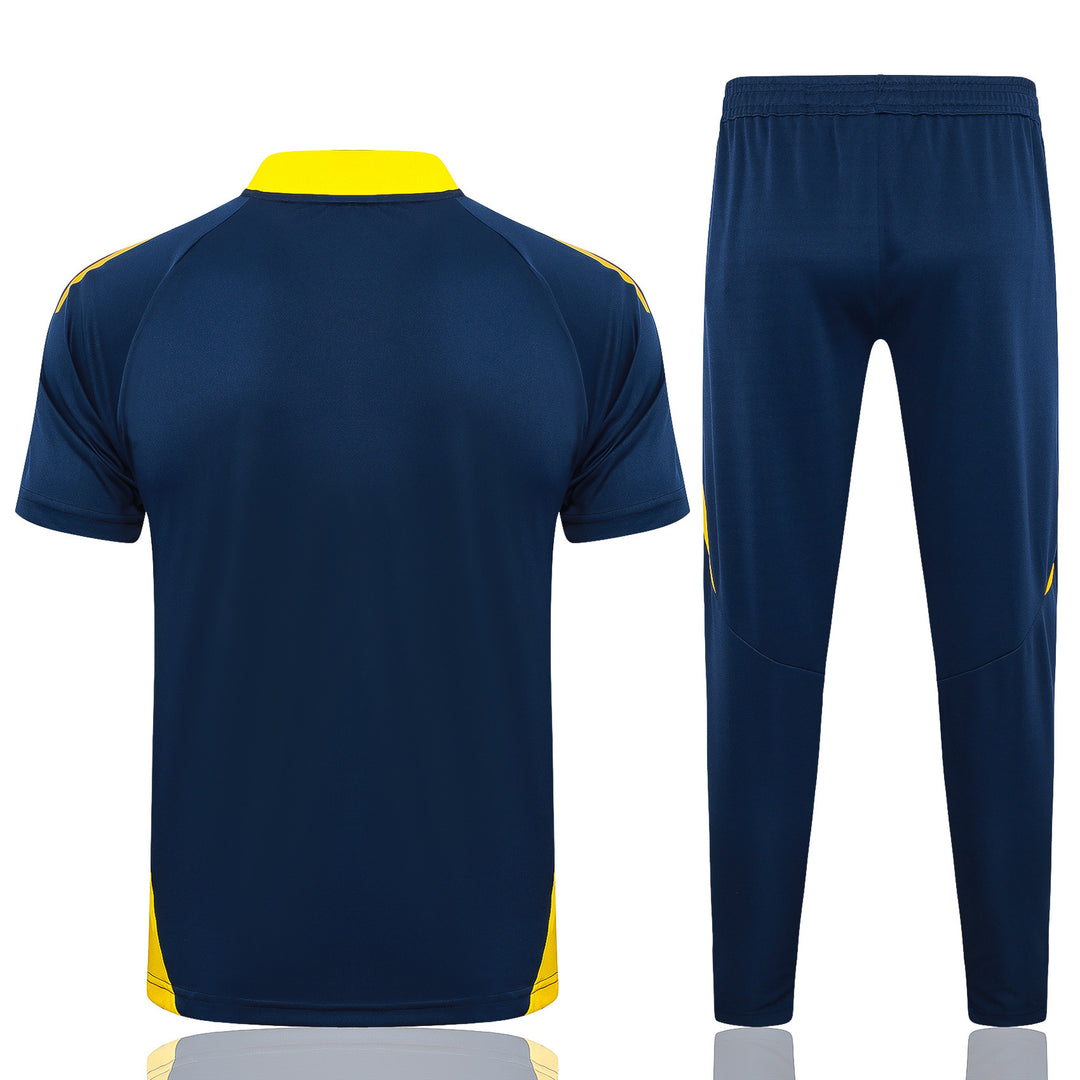 Kit Polo Real Madrid 24/25 - Azul Marinho/Amarelo