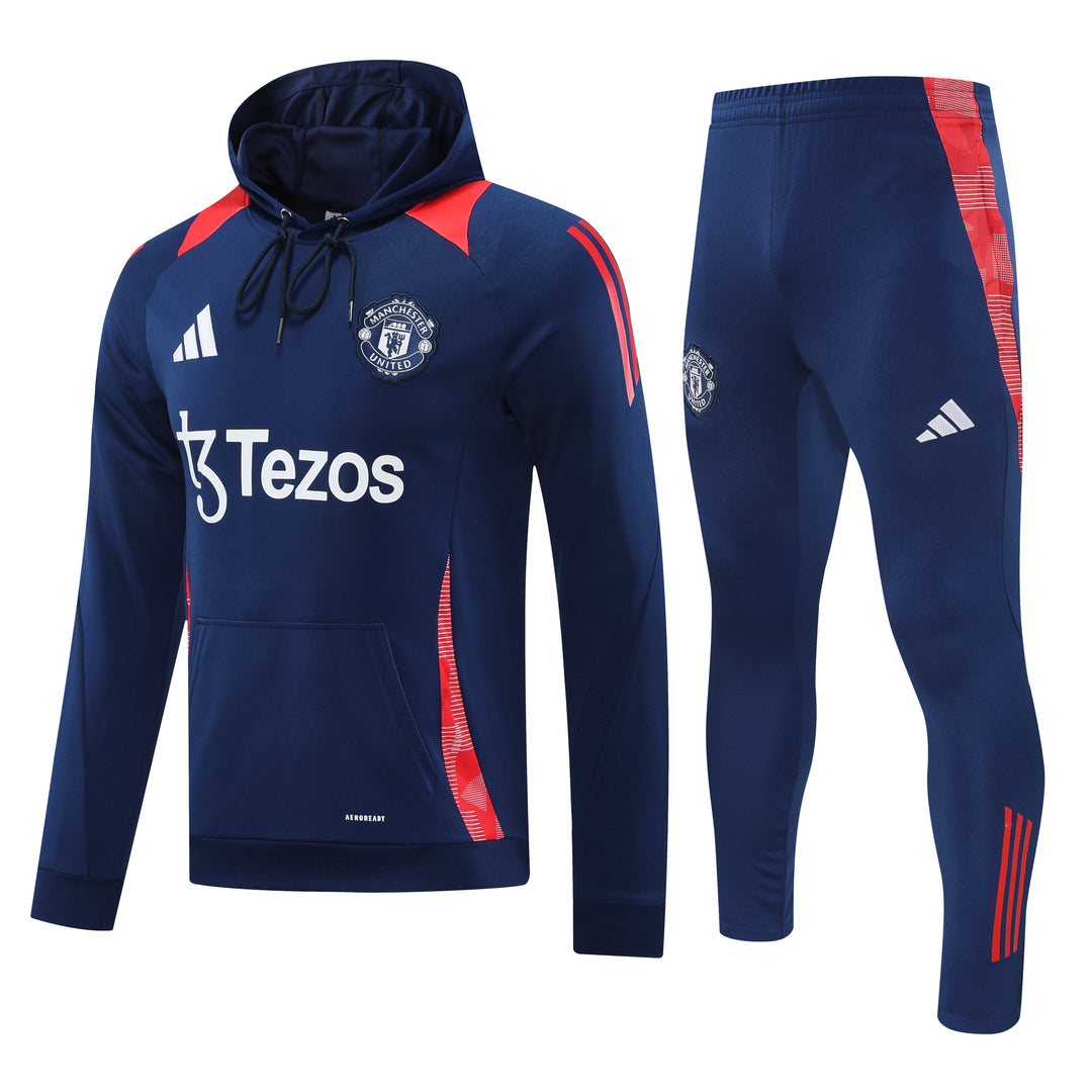 Conjunto Manchester United 2024/25 Azul Marinho - Capuz