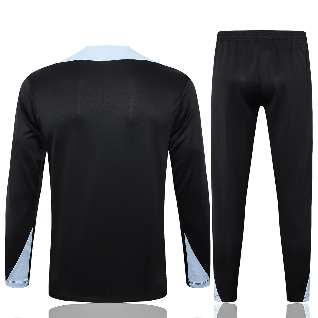 Conjunto Treino Barcelona 24/25 - Preto/Azul Claro