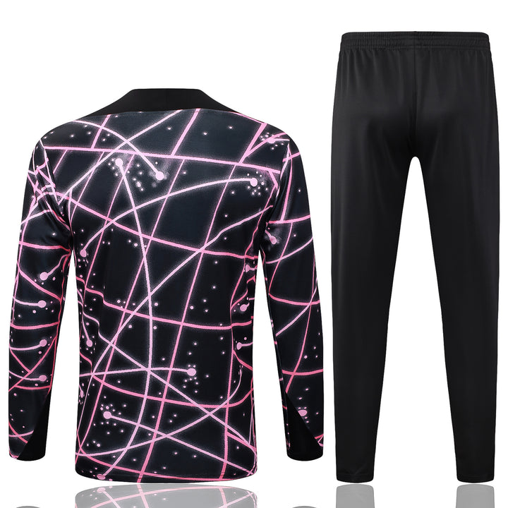 Conjunto Treino PSG 25/26 - Preto/Rosa Neon