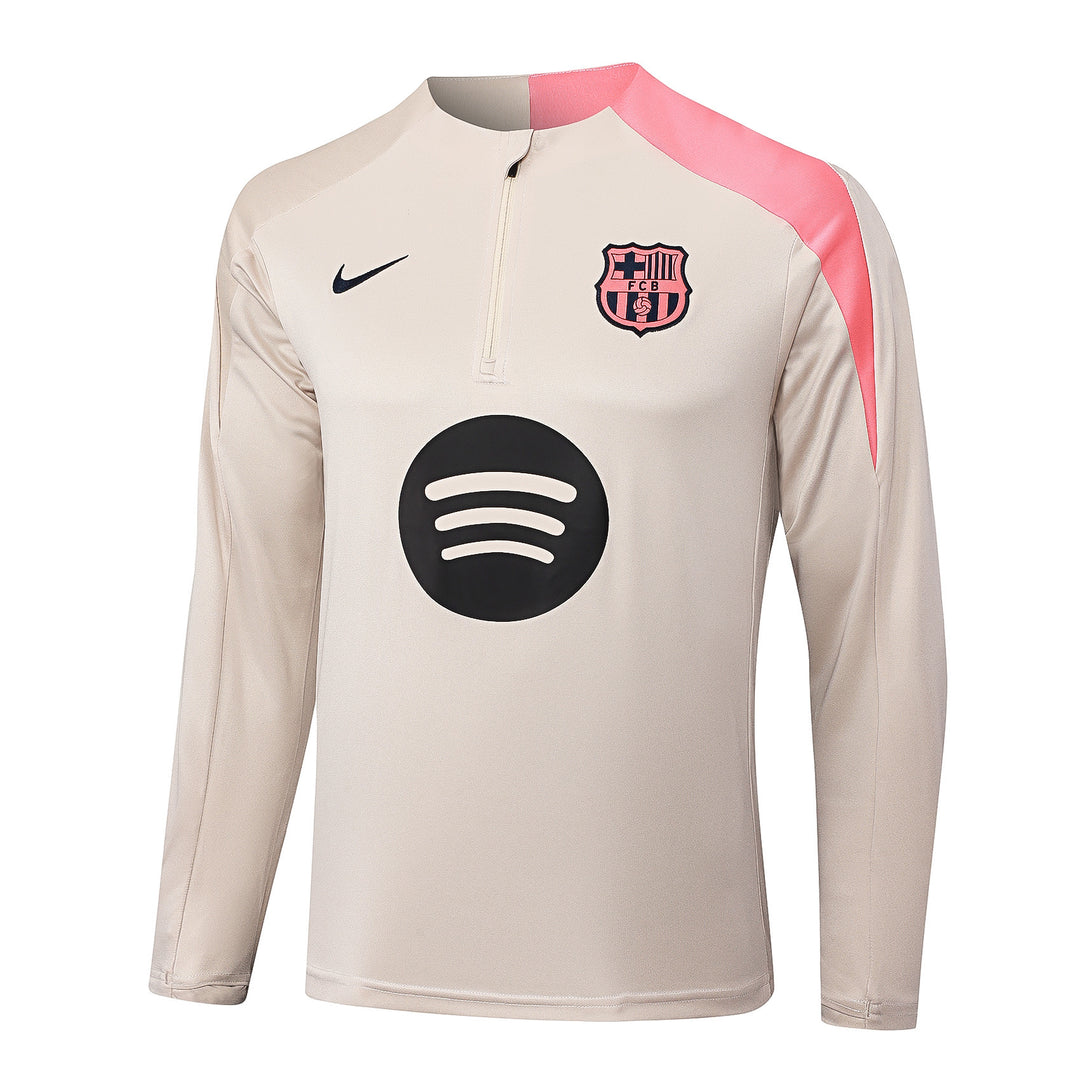 Blusão Barcelona 2025/26 - Off-White/Rosa
