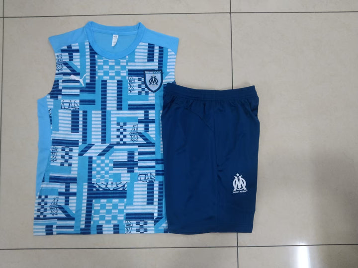 Kit Regata Olympique de Marseille 24/25 - Azul Celeste/Azul Petróleo