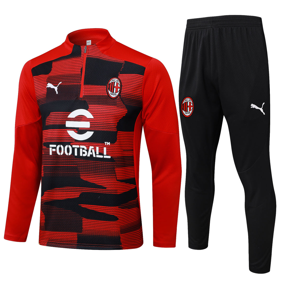 Conjunto Treino AC Milan 24/25 - Vermelho/Preto