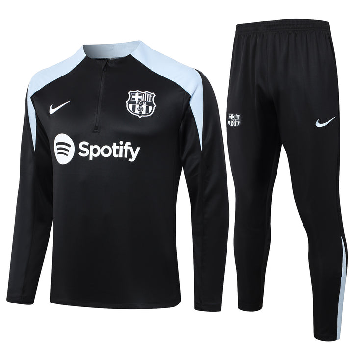 Conjunto Treino Barcelona 24/25 - Preto/Azul Claro