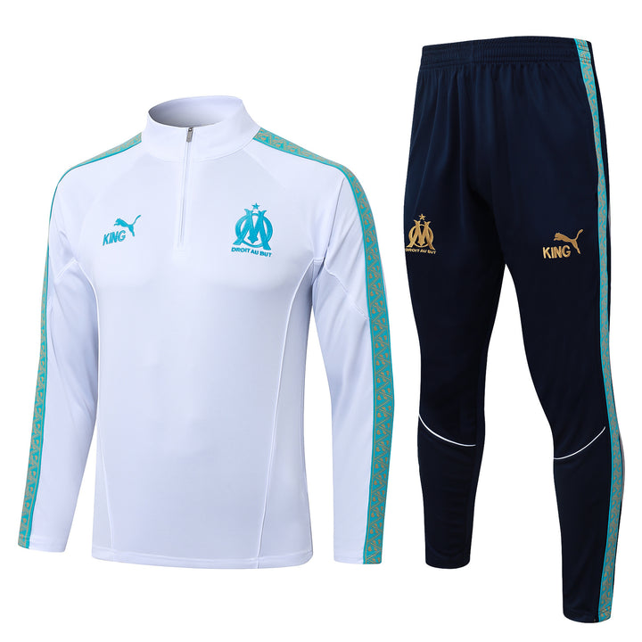 Conjunto Treino Olympique de Marseille 25/26 - Branco/Azul Marinho