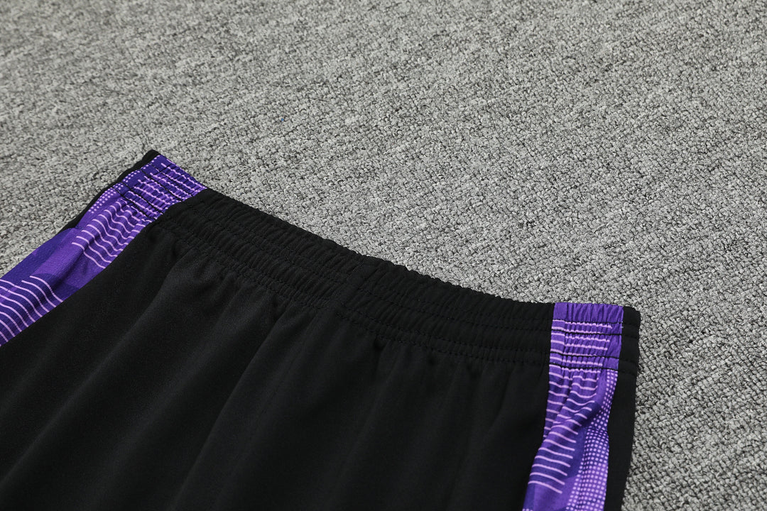 Conjunto Real Madrid 2024/25 Preto/Roxo - Capuz