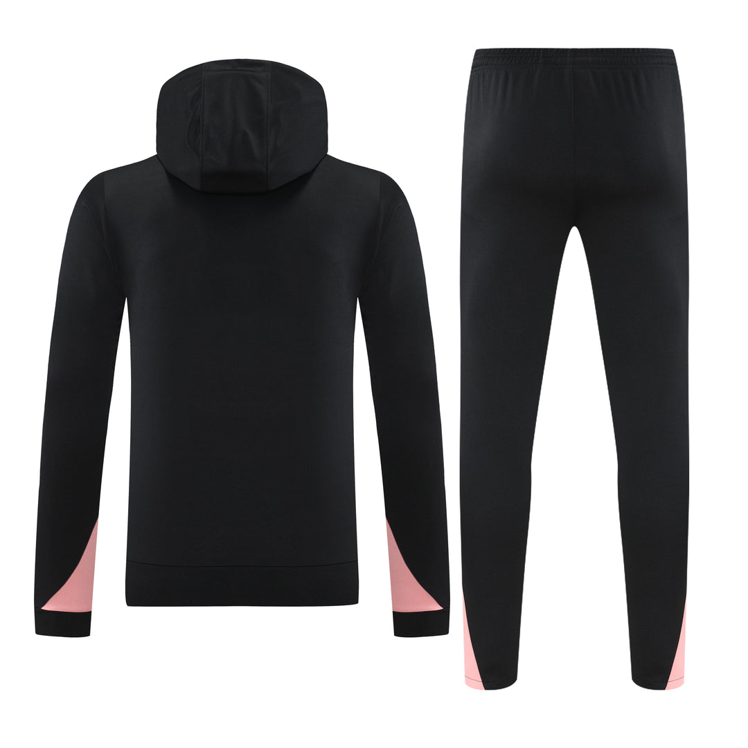 Conjunto PSG 2024/25 Preto/Rosa - Capuz