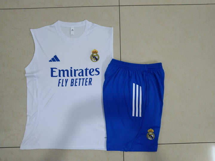 Kit Regata Real Madrid 25/26 - Branco/Azul Royal