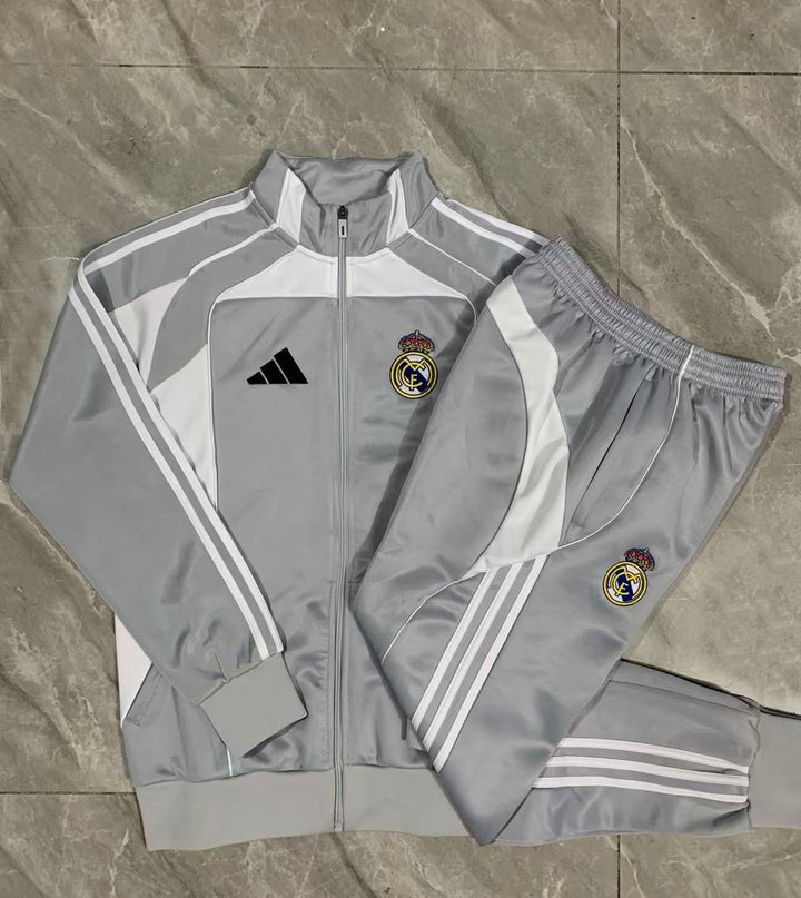 Conjunto Real Madrid 25/26 - Cinza Claro