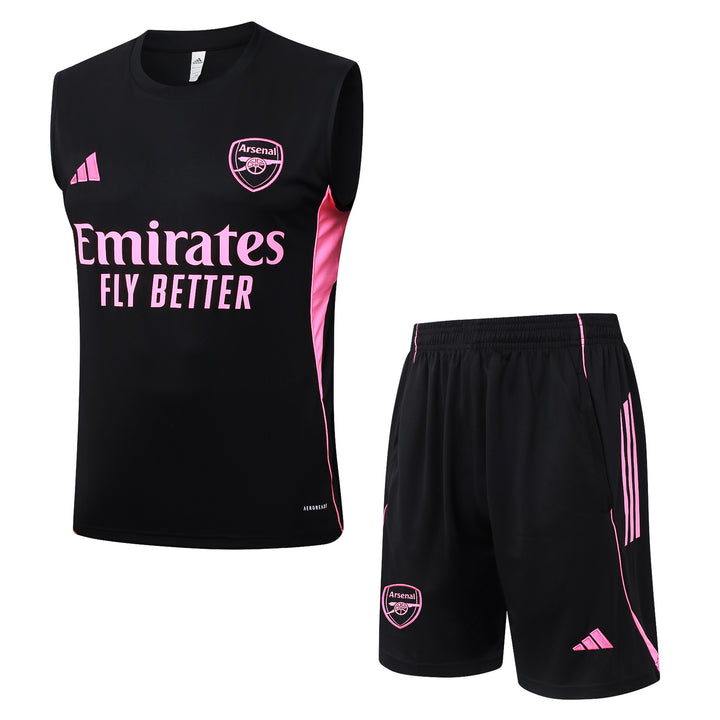Kit Regata Arsenal 25/26 - Preto/Rosa Choque