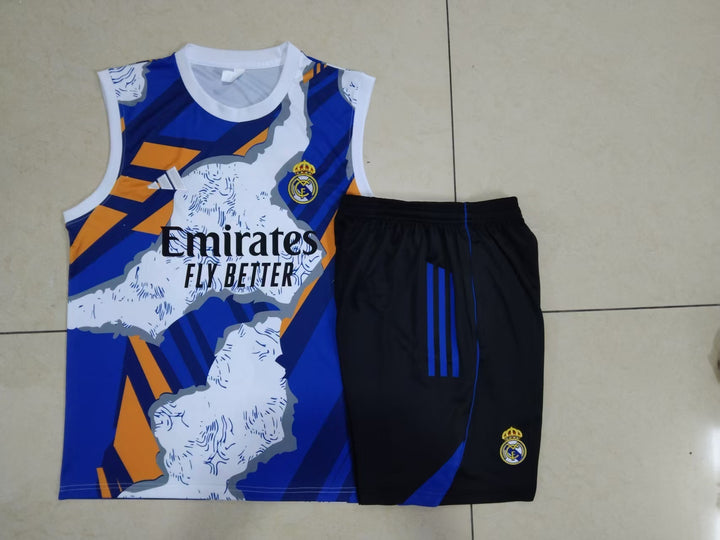 Kit Regata Real Madrid 25/26 - Azul Royal/Laranja/Preto