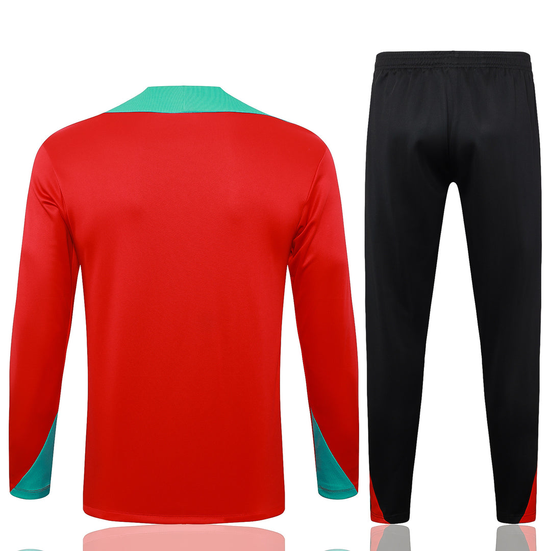 Conjunto Treino Portugal 24/25 - Vermelho/Turquesa