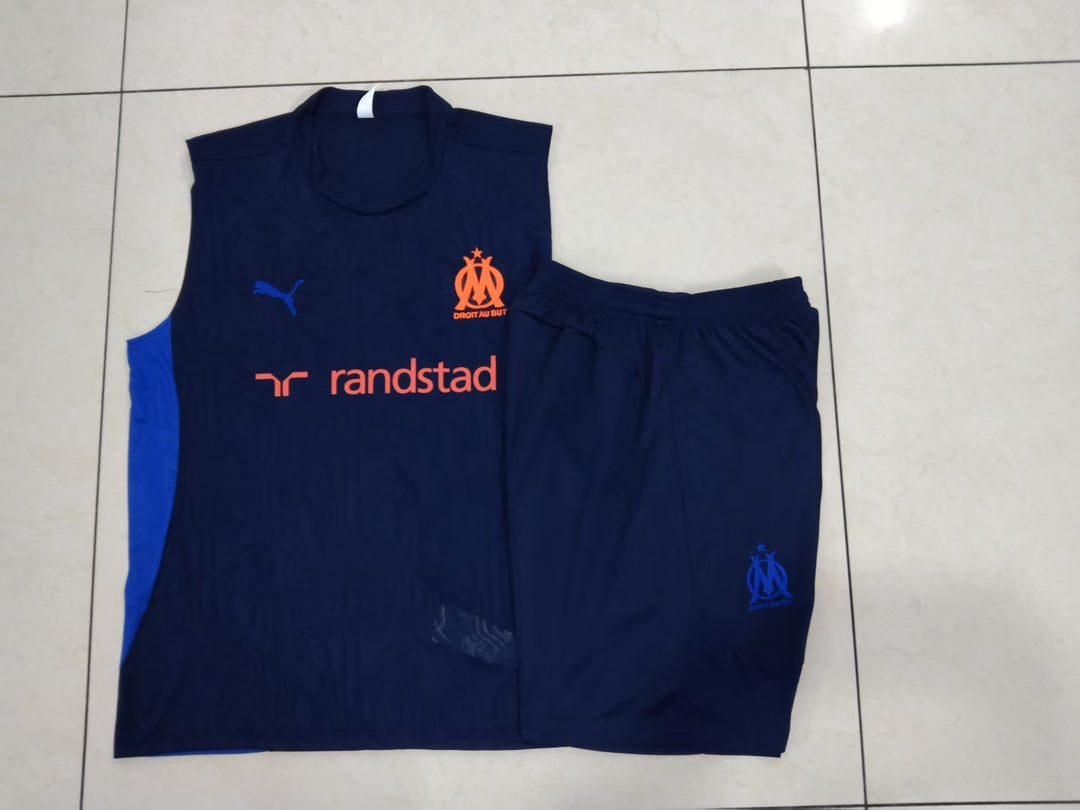 Kit Regata Olympique de Marseille 24/25 - Azul Marinho/Azul Royal/Coral