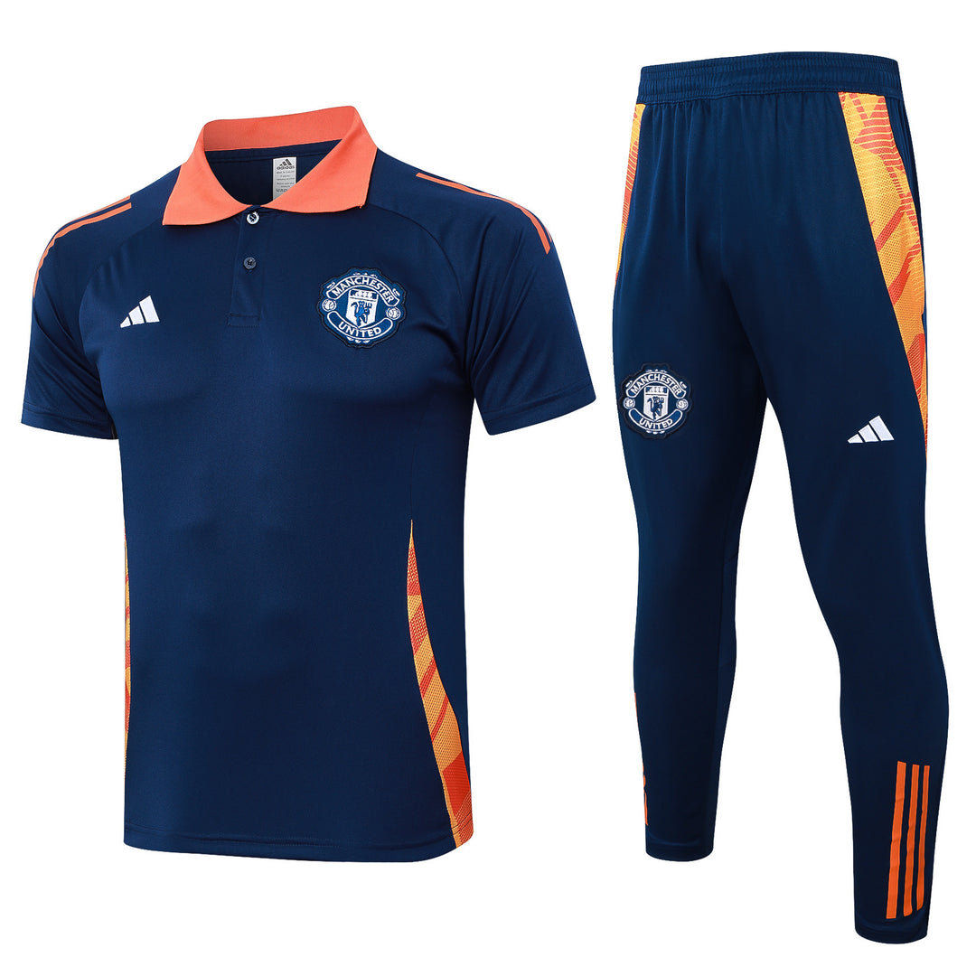 Kit Polo Manchester United 24/25 - Azul Marinho