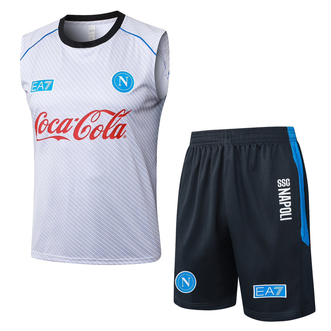 Kit Regata Napoli 25/26 - Branco/Preto/Azul Capri