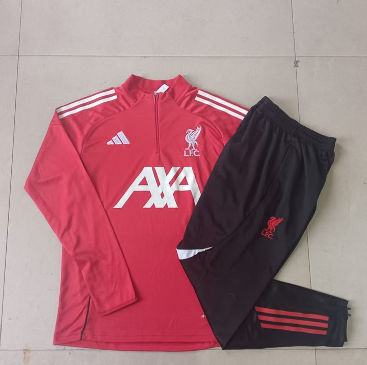 Conjunto Treino Liverpool 25/26 - Vermelho/Preto/Branco