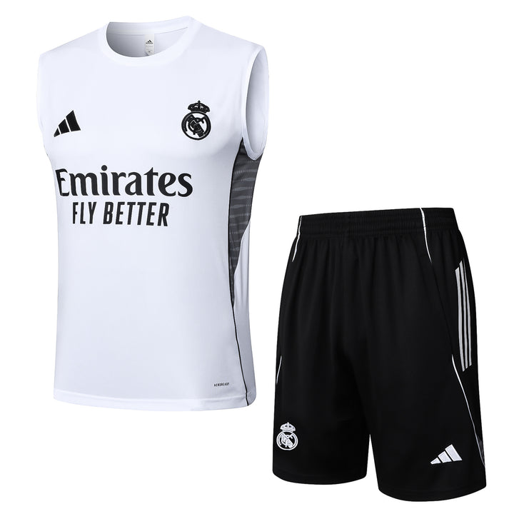 Kit Regata Real Madrid 25/26 - Branco/Preto/Cinza