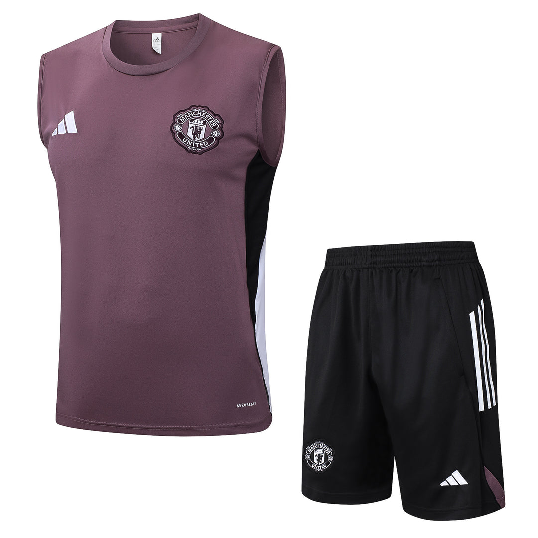 Kit Regata Manchester United 25/26 - Malva/Preto/Branco