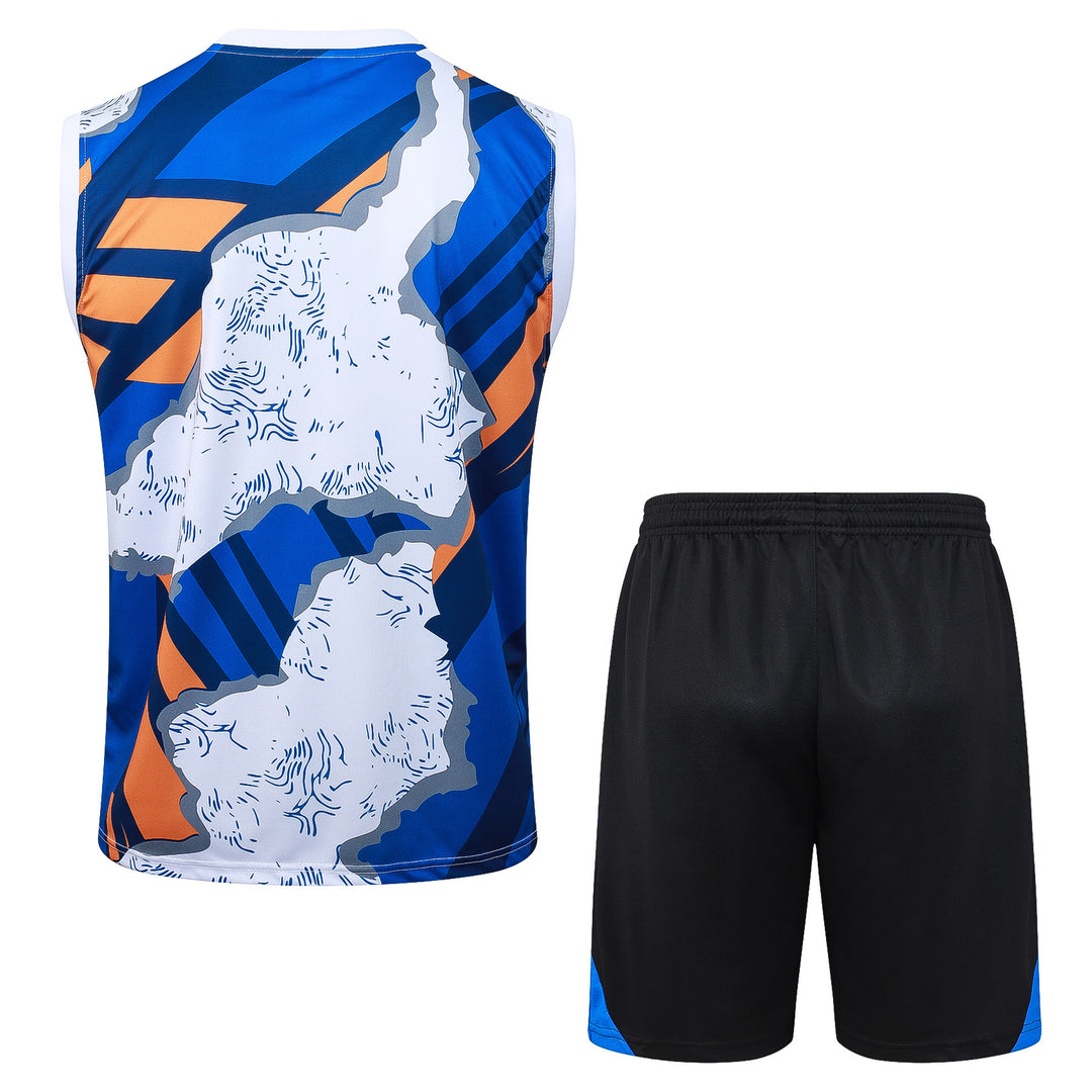 Kit Regata Real Madrid 25/26 - Azul Royal/Laranja/Preto
